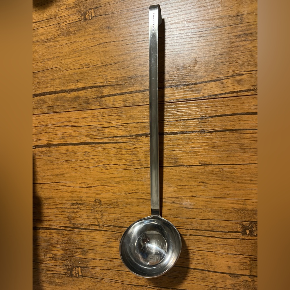 Sur La Table 16in 3/4 Cup/6oz  18/8 Stainless Steel Ladle - Dishwasher Safe